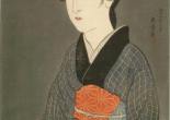 Mujer con plato (Hashiguchi Goyō, 1920)